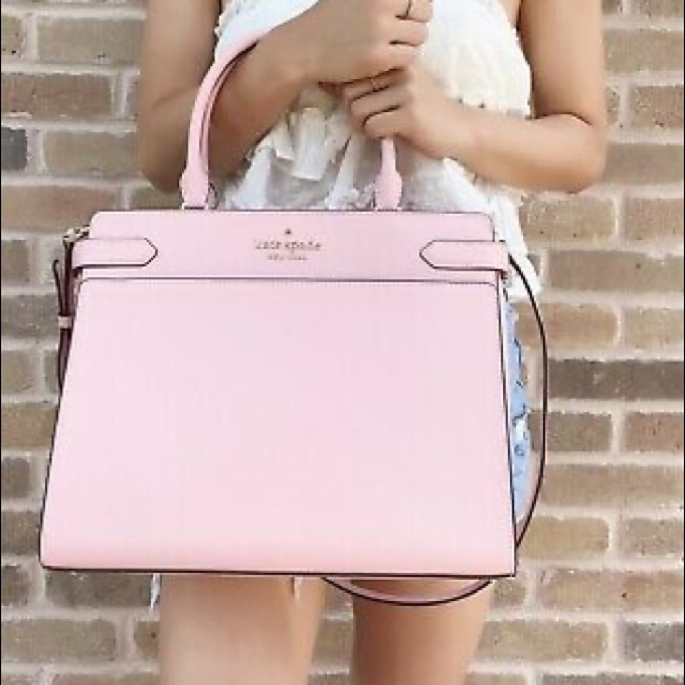 Kate Spade Staci Large Light Crepe Pink Satchel Crossbody